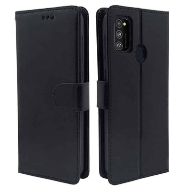 LXINDIA Protection Covers Pikkme Samsung Galaxy M21 2021  M30s  M21 Flip Case (Black)