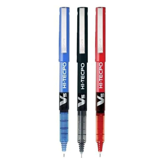 LXINDIA Pens Pilot Hi Tecpoint V5 Extra Fine Point Pure Liquid Ink Roller Ball Pen (1 Blue 1 Black 1 Red)