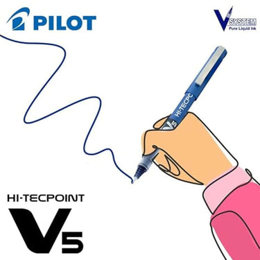 LXINDIA Pens Pilot Hi Tecpoint V5 Extra Fine Point Pure Liquid Ink Roller Ball Pen (1 Blue 1 Black 1 Red)