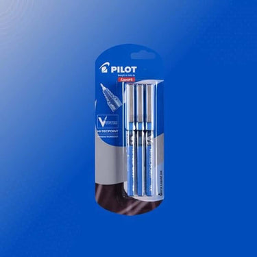 LXINDIA Pens Pilot Hi Tecpoint V5 Extra Fine Point Pure Liquid Ink Roller Ball Pen (Blue Ink) set of 3 (pack of 2)