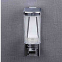 LXINDIA Shampoo Dispenser Plantex ABS Plastic Push Button Dispenser for Shampoo (Transparent and Silver)