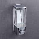 LXINDIA Shampoo Dispenser Plantex ABS Plastic Push Button Dispenser for Shampoo (Transparent and Silver)