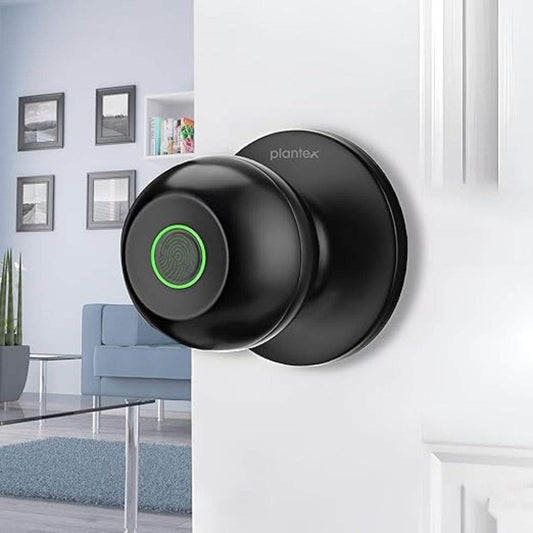 LX INDIA Smart Lock Plantex Aluminium Smart Door Lock (Black)