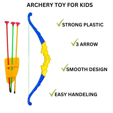 LXINDIA Archery Kits Plastic Archery Bow and 3 Arrow Toy for Kids