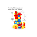 LXINDIA Toys Play Nation Premium 80 Pcs Jumbo Brix Stack and Fix Building Block Set