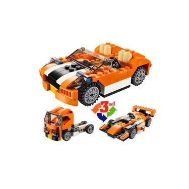 LXINDIA Toys PLUSPOINT 3 in1 Speed Car Building Blocks