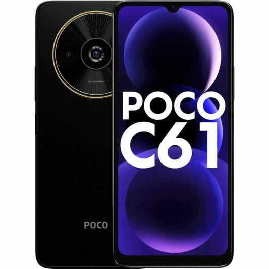 LXINDIA Smart phone POCO C61 Diamond Dust Black 4GB RAM 64GB ROM