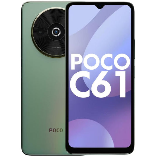 LX INDIA Mobile Phones POCO C61 Mystical Green 4GB RAM 64GB ROM