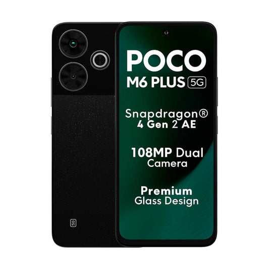 LXINDIA Smart phone POCO M6 Plus 5G Mobile Phone Graphite Black 8GB RAM 128GB ROM
