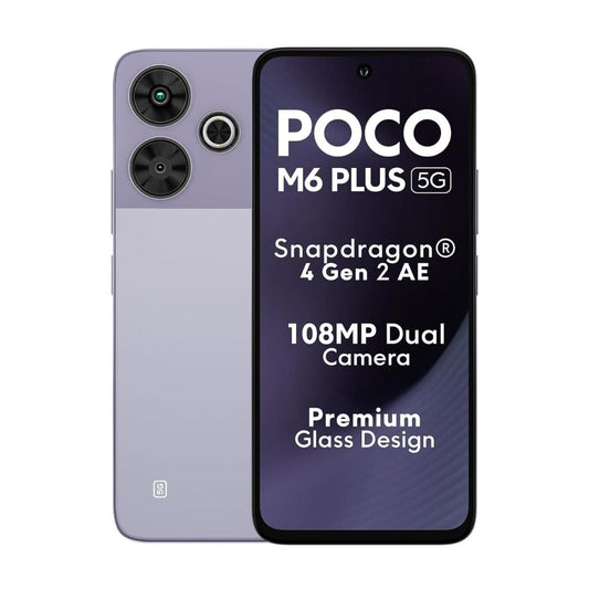 LXINDIA Smart phone POCO M6 Plus 5G Mobile Phone Misty Lavender 8GB RAM 128GB ROM