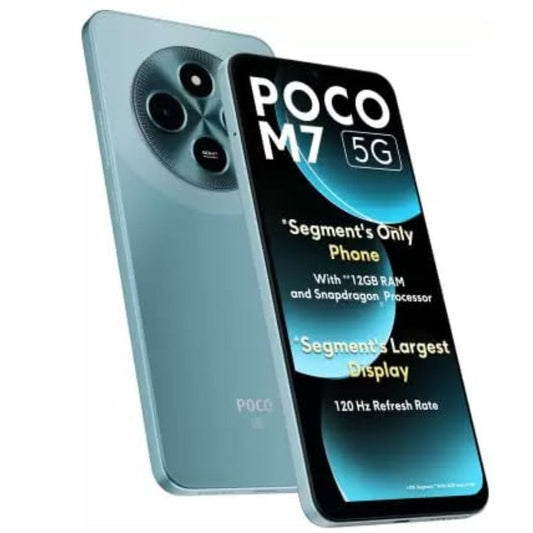 LX INDIA Mobile Phones POCO M7 5G, Ocean Blue (6GB, 128GB)