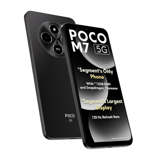 LX INDIA Mobile Phones POCO M7 5G, Satin Black (6GB, 128GB)