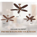 LXINDIA FANS Polycab Superia SP02 BLDC Star Rated Premium1200mm Ceiling Fan with Remote Copper Rosewood