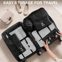 LXINDIA Bag POPCUBE 10 Pcs Travel Organizer Pouch Packing Cubes (Black)