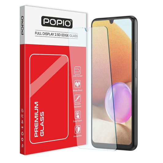 LXINDIA Screen Guard POPIO Tempered Glass Compatible For Samsung Galaxy A32 4G M32 4G F22 A22 4G A33 5G Cellphone pack of 2