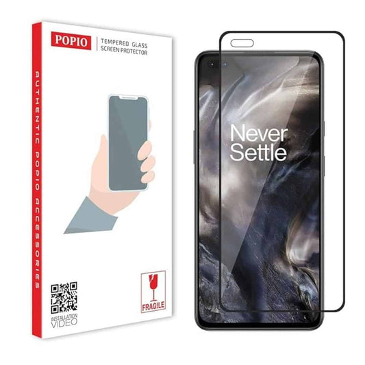 LXINDIA Screen Guard POPIO Tempered Glass Screen Protector Compatible For Oneplus Nord (Black)