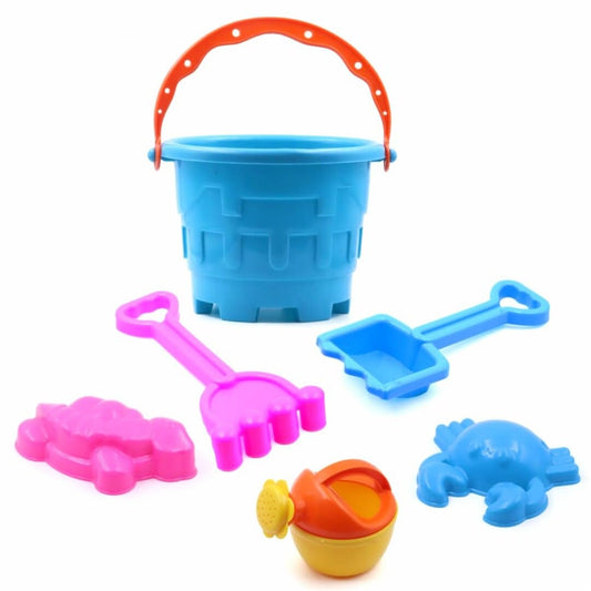 LX INDIA Beach Toys PoPo Toys PVC FoWhimsy 6 Piece Plastic Beach Toy Set for Kids, Sand Castle Building Set ,Suitable for Kids Above 3 Years of Age.
