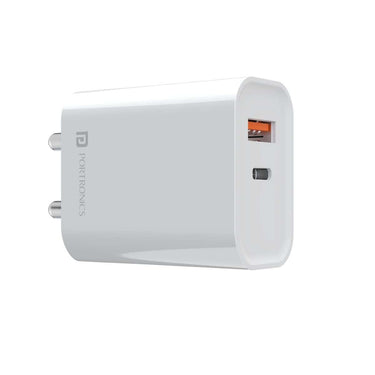 LXINDIA Portronics Adapto 45 Fast Charging &amp;USB A Adaptor(White)