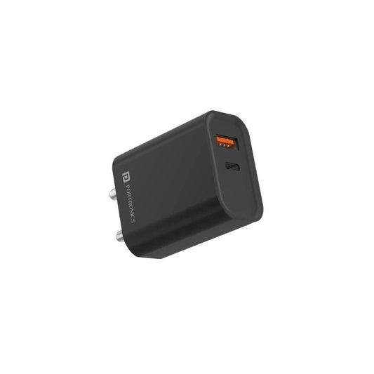 LXINDIA Mobile Charger Portronics Adapto 45 Fast Charging& USB A Adaptor (Black)