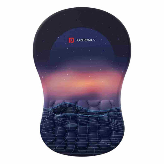 LXINDIA Mouse Pad Blue Portronics Comfipad Wrist Rest Mouse Pad