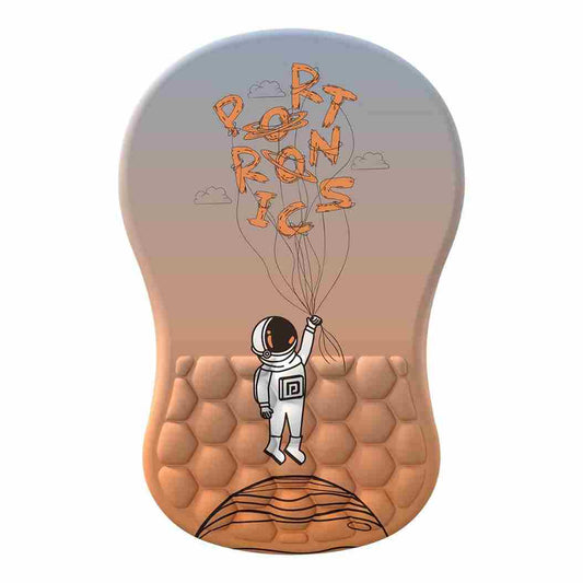 LXINDIA Mouse Pad Orange Portronics Comfipad Wrist Rest Mouse Pad