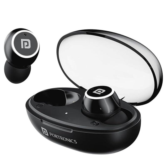 LX INDIA Earbuds Black Portronics Harmonics Twins S13 in Ear True Wireless Earbuds