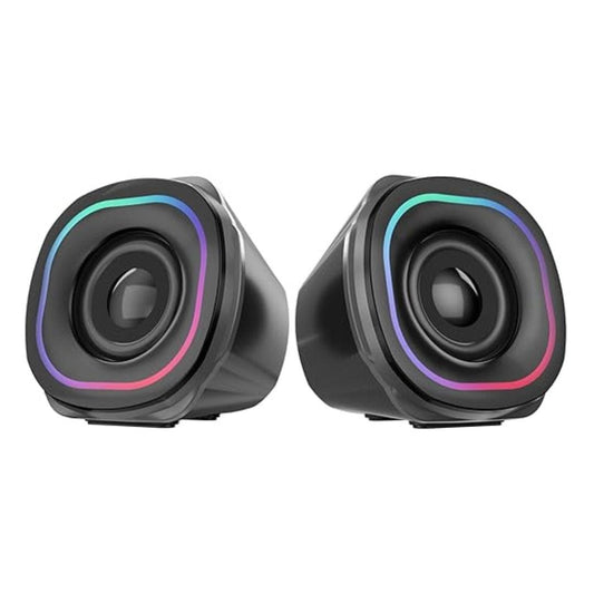 LX INDIA Speaker Portronics in Tune 5 12W Portable USB Powered Wired Speaker (Black)