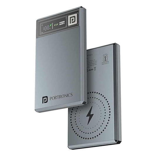 LX INDIA Power Bank Portronics Magclick 5k 5000mAh Slim Magnetic Fast Charging