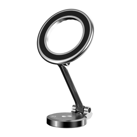 LX INDIA Mobile Holder Portronics Mogun 3 Magnetic Car Phone Holder with 360° Rotation Base (Silver)