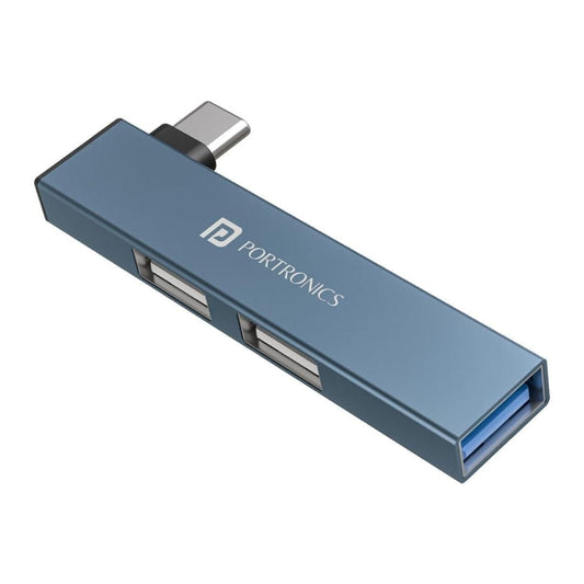 LXINDIA USB HUB Portronics Mport Mino Type C (Grey)