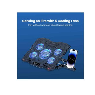 LXINDIA laptop cooling pad Portronics My Buddy Air 3 Laptop Cooling Pad with 5 Cooling Fans