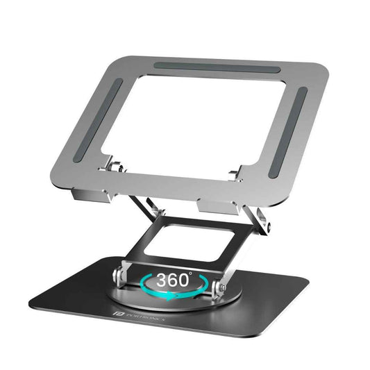 LX INDIA Dock Station Portronics My Buddy K11 Pro Metal Laptop Stand (Silver)