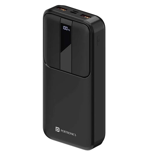 LX INDIA Power Bank Portronics Power D 20k 20000 mAh Power Bank(Black)