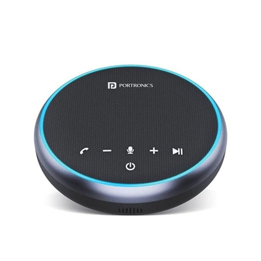 LX INDIA Speaker Portronics Talk One Noise Cancellation Conference Speaker (Black)