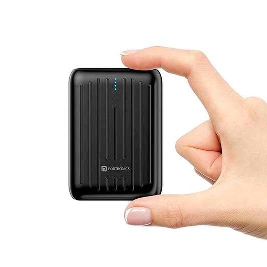 LX INDIA Power Bank Portronics Zapcell 10k 10000mAh 22.5W  Nano Powerbank(Black)