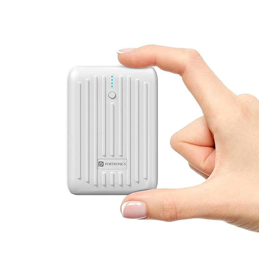 LX INDIA Power Bank Portronics Zapcell 10k 10000mAh 22.5W  Nano Powerbank(White)