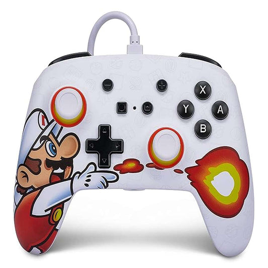 LX INDIA Gaming controller PowerA Enhanced Wired Gaming Controller for Nintendo Switch, White/Red