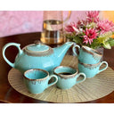 LXINDIA Tea Set Praahi Lifestyle 4 Cups Tea Cup Set with Kettle