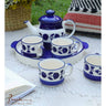 LXINDIA Tea Set Praahi Lifestyle Tea Cup Set with Kettle And Serving Tray Blue