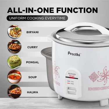 LXINDIA Rice cooker Preethi Electric Rice Cooker 1.8 Litre (RC 320 A18)