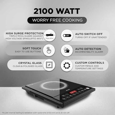 LXINDIA Induction Cooktop Preethi Indicook IC124 2100 Watt Induction Cooktop