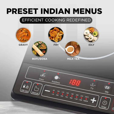 LXINDIA Induction Cooktop Preethi Trendy Plus 116 Induction Cooktop 1600 Watt