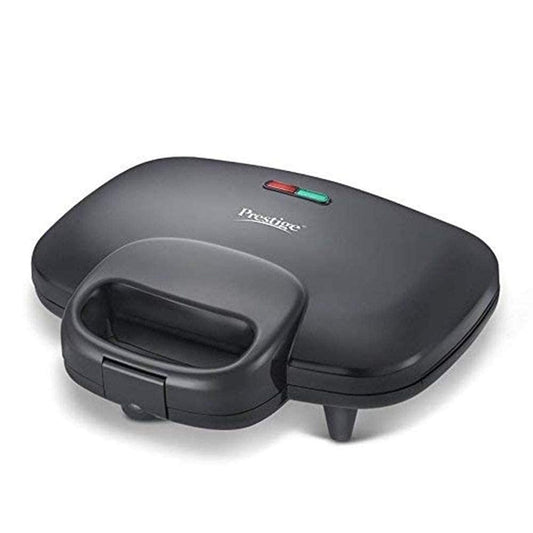 LX INDIA Electric Toaster Prestige 800W Sandwich Maker (PSMFD 01)| Black | Heat Resistant Bakelite Body|Non-Stick Coating