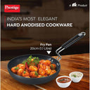 LXINDIA cookware Prestige Aluminium Hard Anodised 20cm (Black) Fry Pan