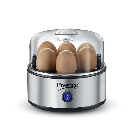 LX INDIA Electric Egg Boiler and Steamer Prestige Egg Boiler PEB-01 | 350-Watt | Boils 7 Eggs at Once | One-Touch Operation | Stainless Steel Body & Heating Plate | Auto Switch-Off for Safe Cooking| Electric