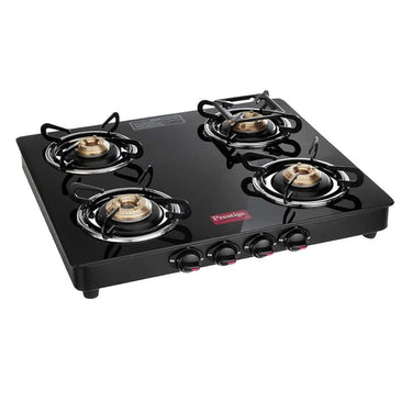 LXINDIA Gas Cooktop Prestige Marvel Glass Top 4 Burner Gas Stove