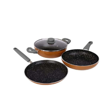 LXINDIA cookware Prestige Omega Deluxe Non-Stick Cookware 3 Pc Set