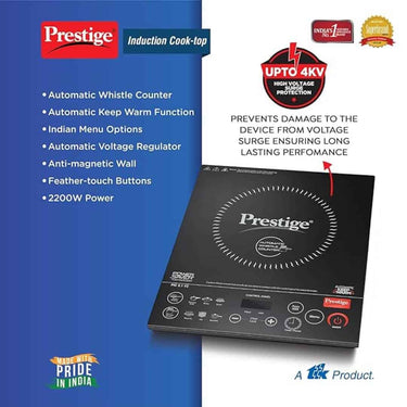 LXINDIA Induction Cooktop Prestige PIC 6.1 V3 PIC 2200 Watts Induction Cooktop Black