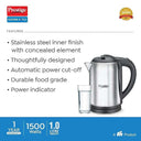 LXINDIA Kettle Prestige PKNSS 1.0 Electric Kettle 1L 1500 W