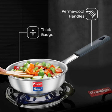 LXINDIA cookware Prestige Tri ply 12 cm Silver Cute Fry Pan